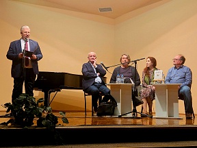 Выступление Посла С.А.Баздникина на презентации книги В.О.Отрошенко «Приложение к фотоальбому», г.Скопье, 24 октября 2024 года