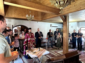 Панихида по российскому императорскому консулу А.А.Ростковскому, Церковь Св. Троицы - "Русская церковь", г.Битола, 8 августа 2024 года